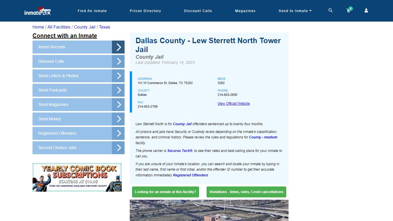 Dallas County - Lew Sterrett North Tower Jail - Inmate Locator - Dallas, TX
